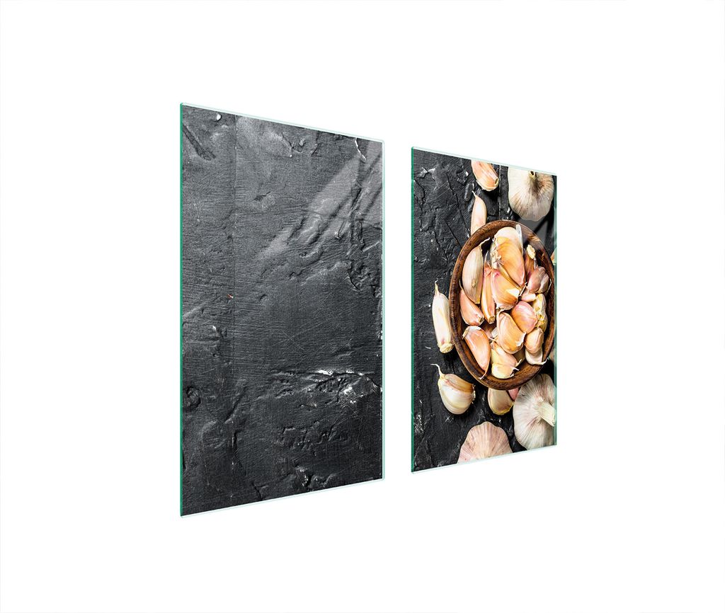 Glasschutzplatte Für Herd 75X52 Knoblauch