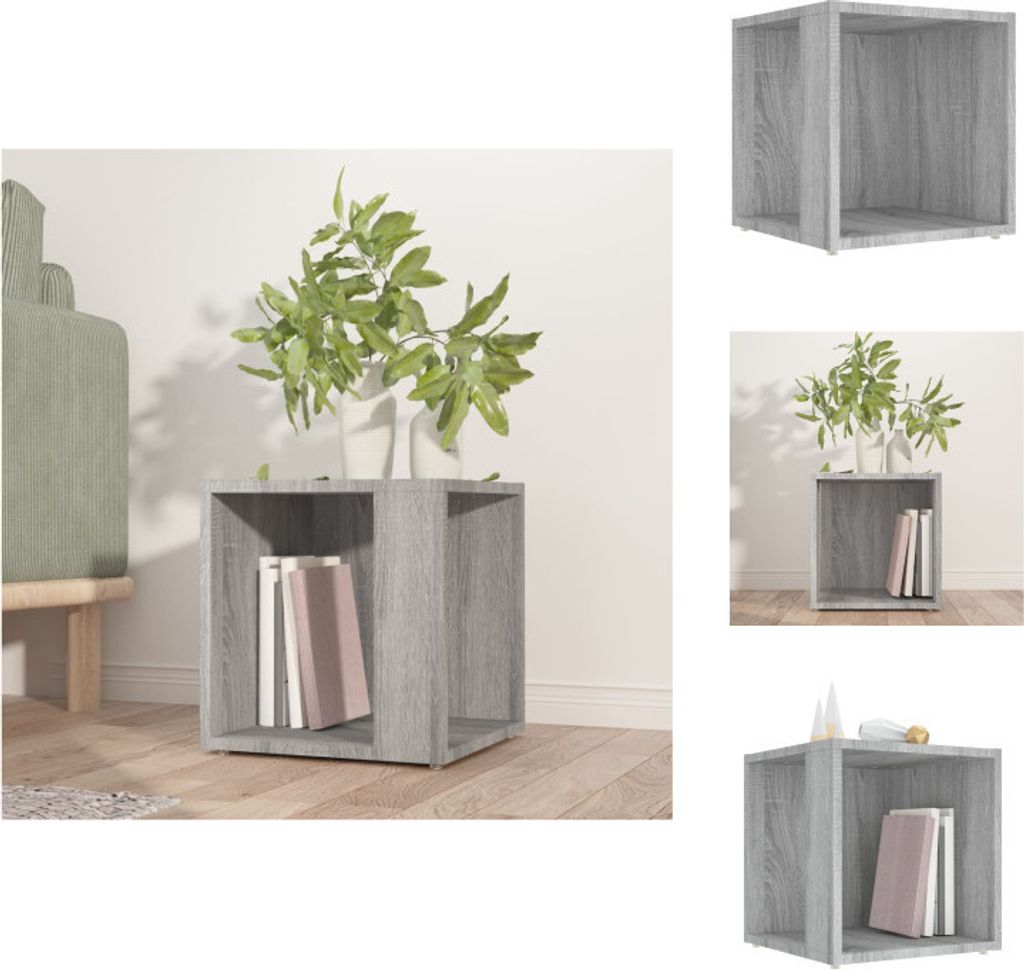 vidaXL Beistelltisch Grau Sonoma 33x33x34,5 cm Holzwerkstoff - Beistelltische