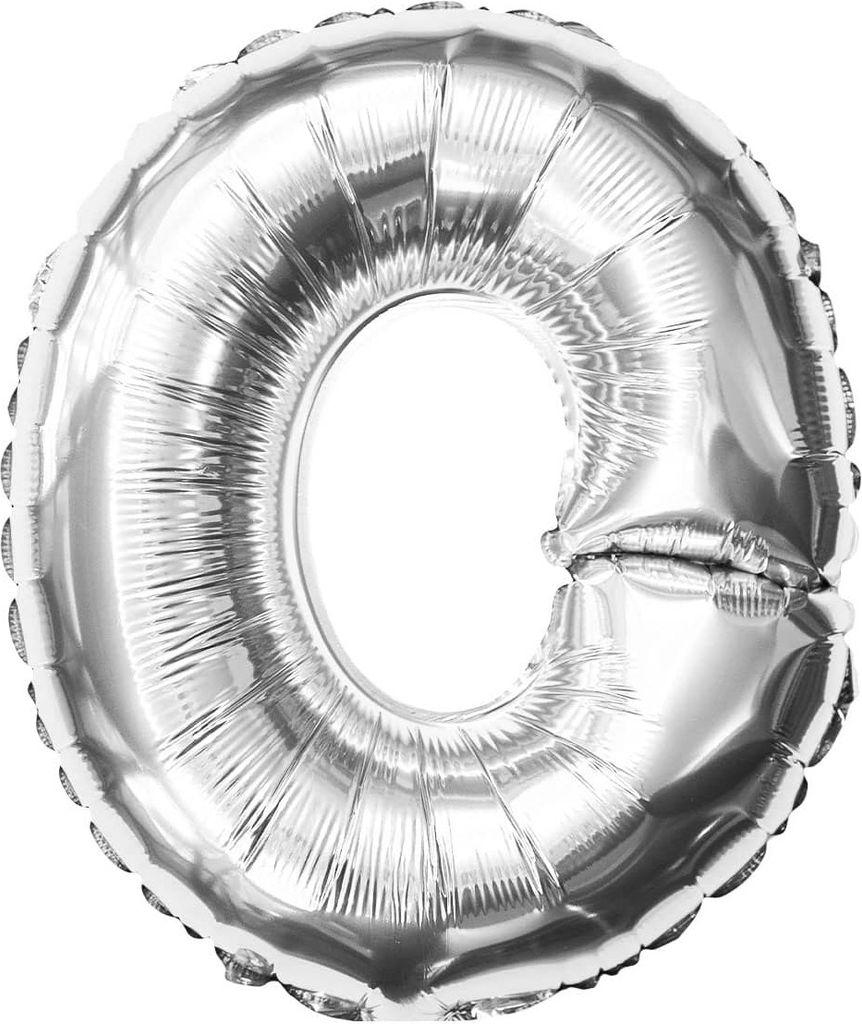 Oblique Unique Folien Luftballon Buchstabe O Geburtstag Silber Hochzeit Party Deko Ballon - silber