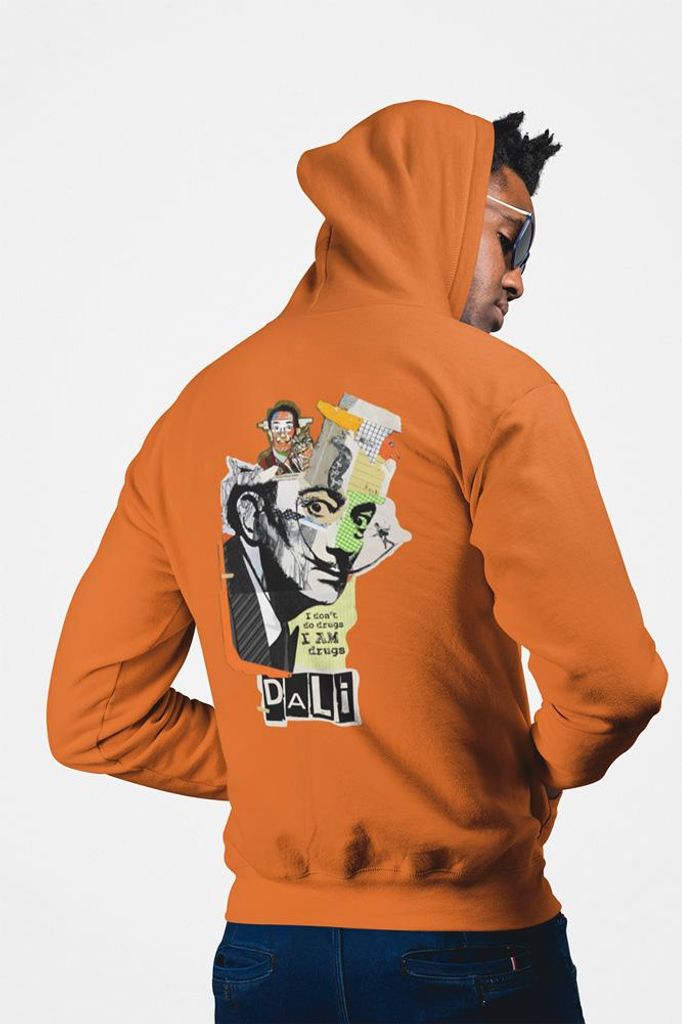 D&B Uni Hoodie ZIPEB00021 Dali Orange-Größe 2XL