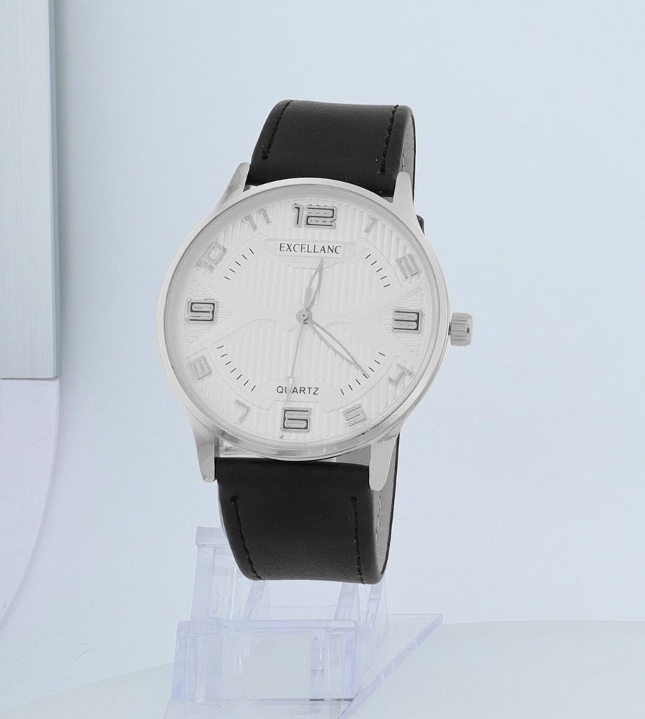 Excellanc Herrenuhr mit Kunstlederionsband Produktbild 