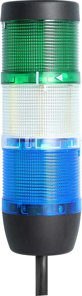 Torretta Segnalazione LED 24V STEX24 70mm Blu Bianco Verde Cavo 10m