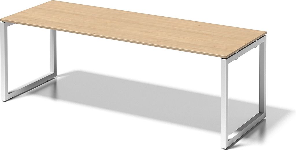 Cito Schreibtisch | höhenfixes O-Gestell, Breite 2200 mm, Tiefe 800 mm