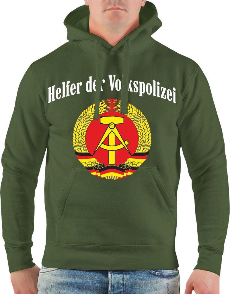 Herren Kapuzenpullover Helfer der Volkspolizei