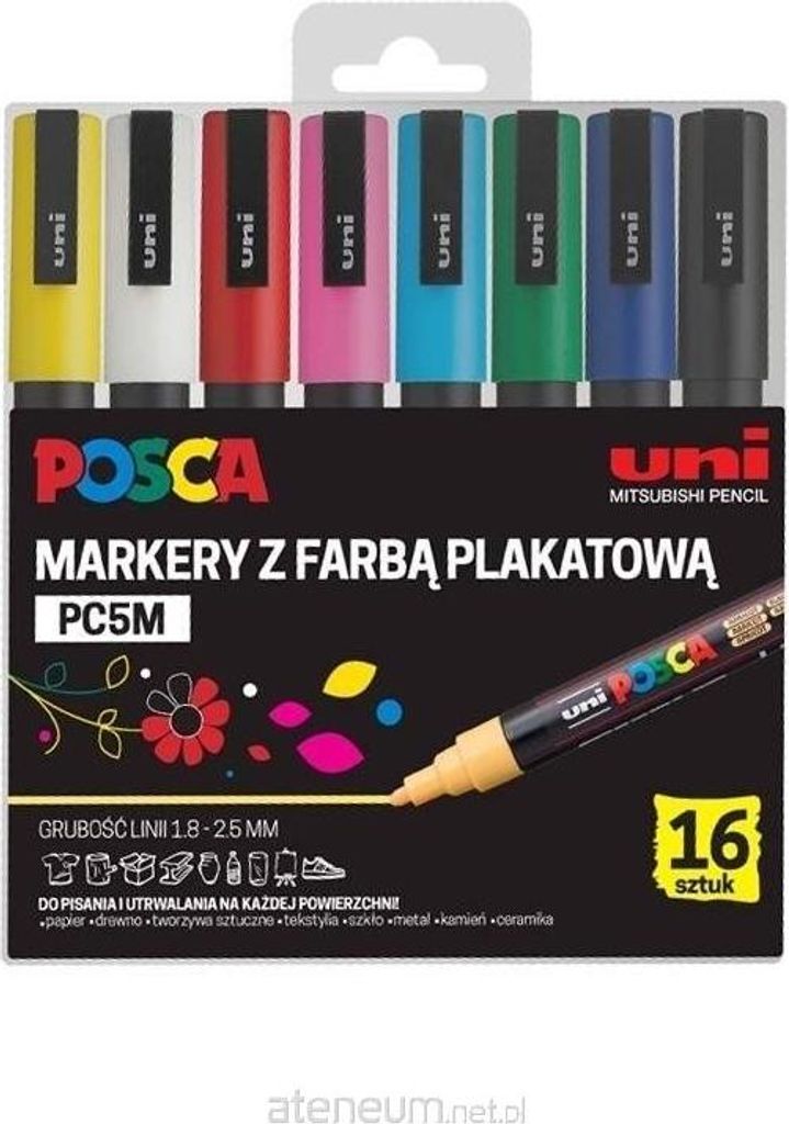 Plakatmarker PC-5M 16 Farben POSCA UNI