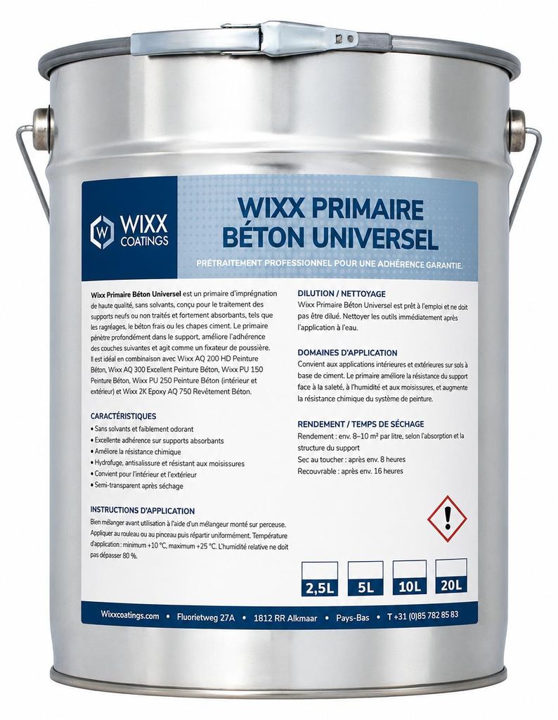 Wixx Primaire Béton Universel - 10L Image du produit  Image générée par une IA