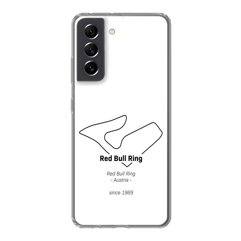 MuchoWow Handyhülle Schutzhülle Hülle für Samsung Galaxy S21 FE Formel 1 - Red Bull Ring - Rennstrecke Silikon Softcase Handy Hülle - Mobilt...