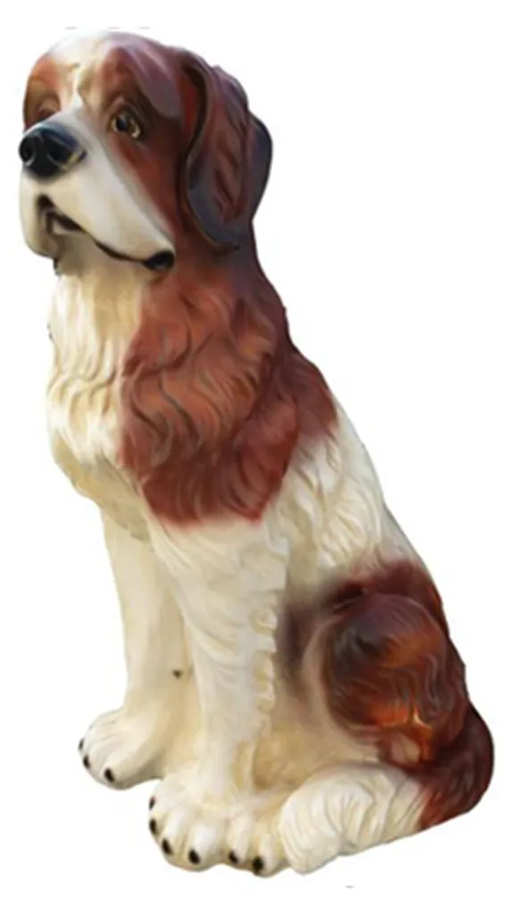 Déco Jardin Statue Chien 75 cm pour Aménagement Espace Extérieur