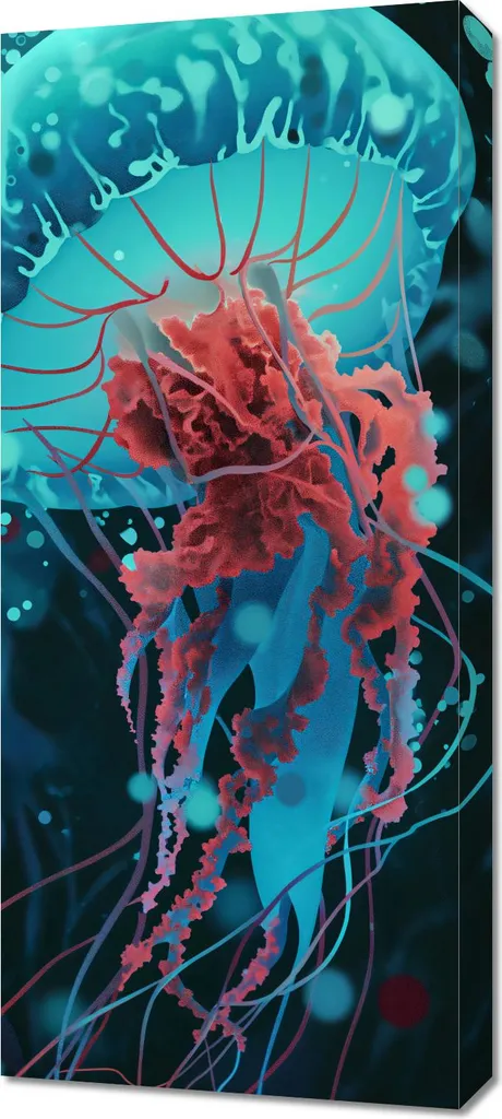 Décoration de Salon Méduse 40 x 90 cm - Tableau Danseuses avec eaux