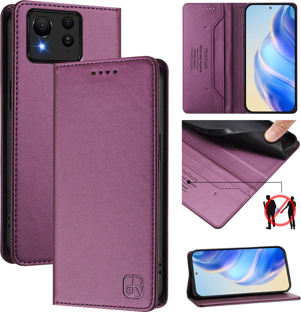Lederhülle für Asus Zenfone 11 Ultra Hülle Flip Brieftasche Produktbild 