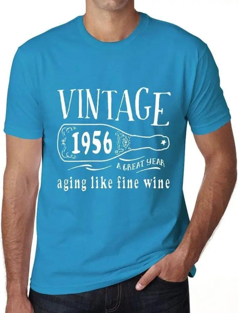 Herren Grafik T-Shirt Reifung wie ein guter Wein 1956 – Aging Like A Fine Wine 1956 – Geschenk 68. Geburtstag Jahrestag 68 Jahre Jubiläum 68 J...