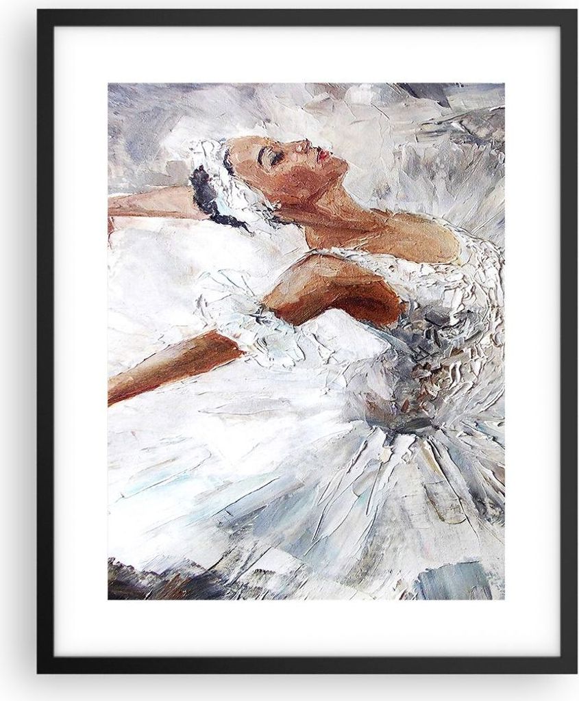 Gerahmtes Poster - Schwarzer Rahmen - Frau Tanz Ballett Produktbild 