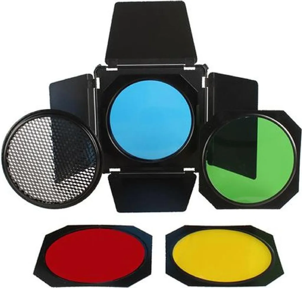 Kit StudioKing SK-BD18 Volets Métalliques et Grille pour Flash Studio