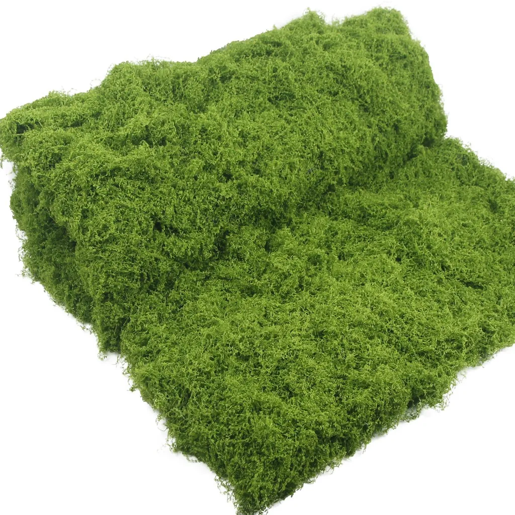 Mousse artificielle verte 100x100 cm pour décoration murale et DIY