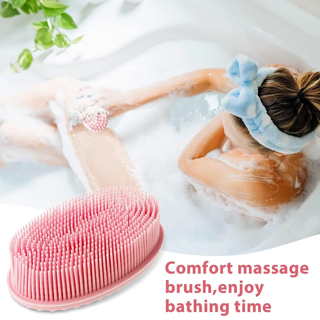 Brosse exfoliante silicone, accessoire de douche pour massage du corps - 2