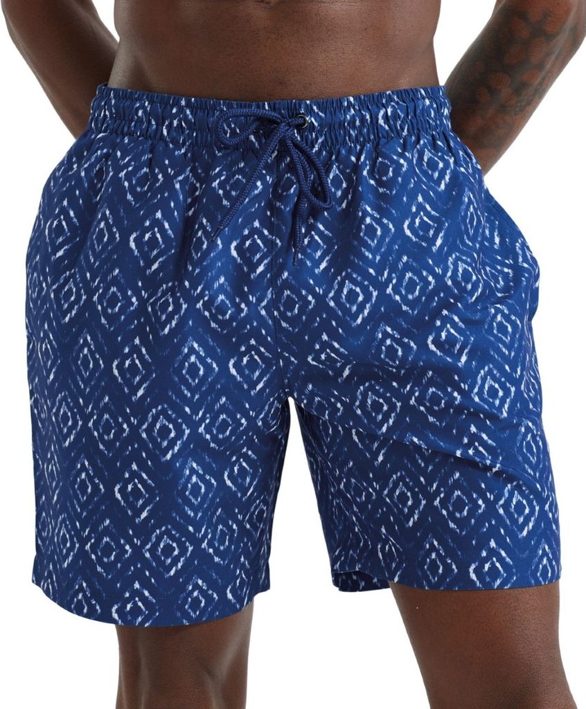 Wombat - Badeshorts für Herren RW10111 (M Regulär) (Marineblau/Weiß)