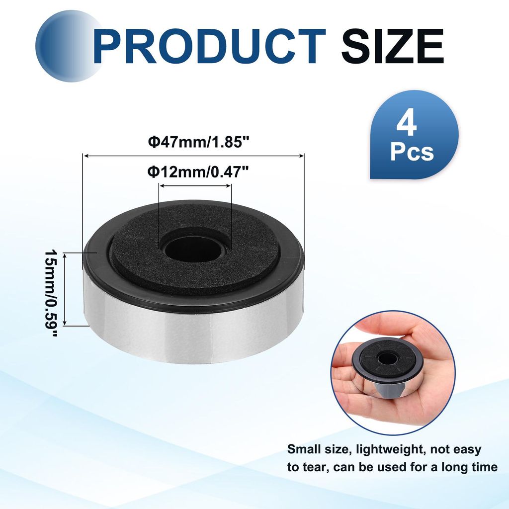 4 Stš¹ck Lautsprecher Isolationsfš¹?e 47mmx15mm Schaumstoff Sto?d?mpfer Basis Pad Anti Vibrations Verst?rker Standfš¹?e Matte Fš¹r Audio CD...