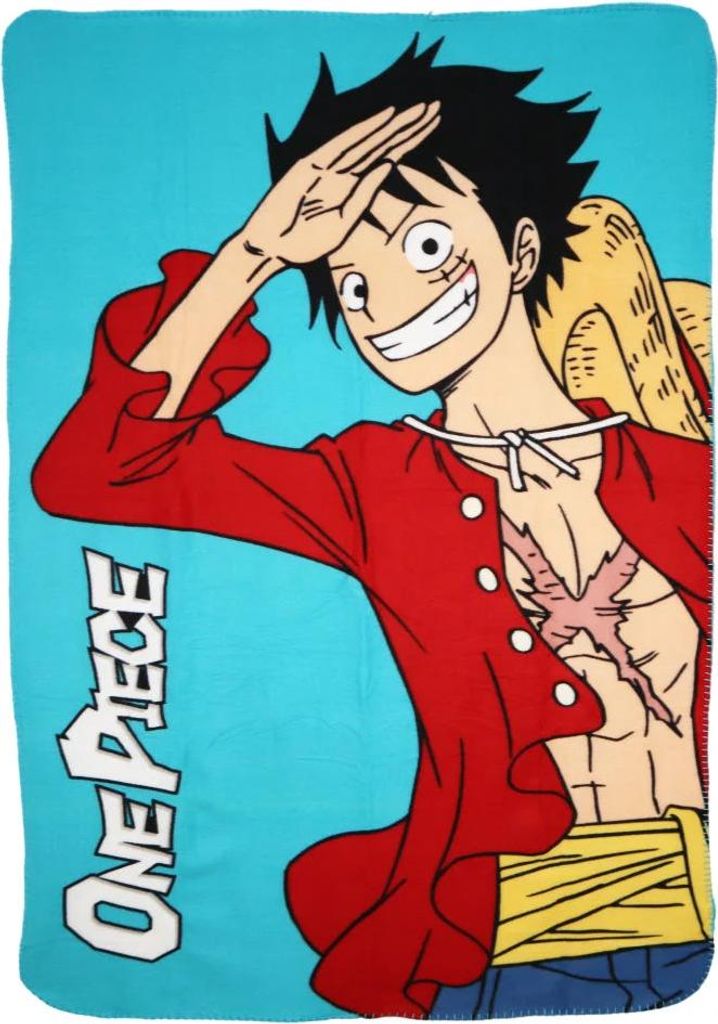 Anime One Piece Luffy Kinder Fleecedecke leichte Kuscheldecke 100x140 cm