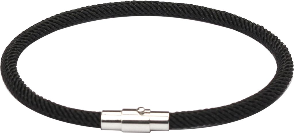 Paar-Armband, einfarbig, Magnetschnalle, Nylonseil, Glückspaar-Schmuck für Party-Schwarz