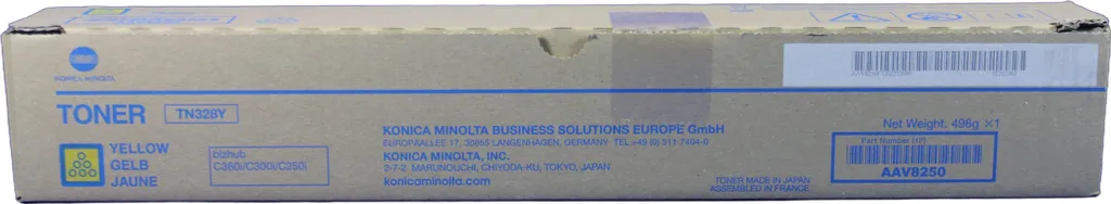 Toner Jaune Konica Minolta TN328Y AAV8250 Idéal pour Bureautique