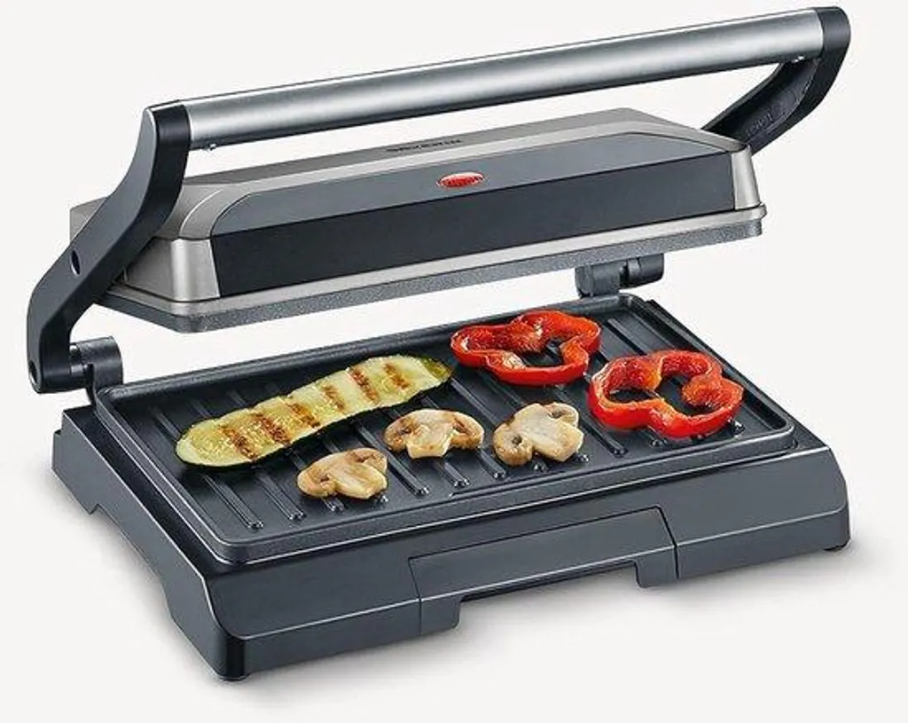 Grill à panini 800 W idéal pour repas rapides - Solution déjeuner Gris