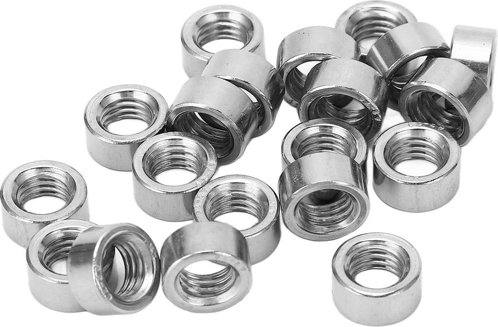 20 STÜCK Präzisionsstandard runde Connector Mutter M8x12.5-12 L6mm 304 Edelstahl Gewindestange Koppelungsmutter.