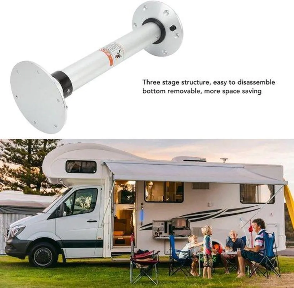 Pied de table réglable en aluminium pivotant à 360° pour camping-car