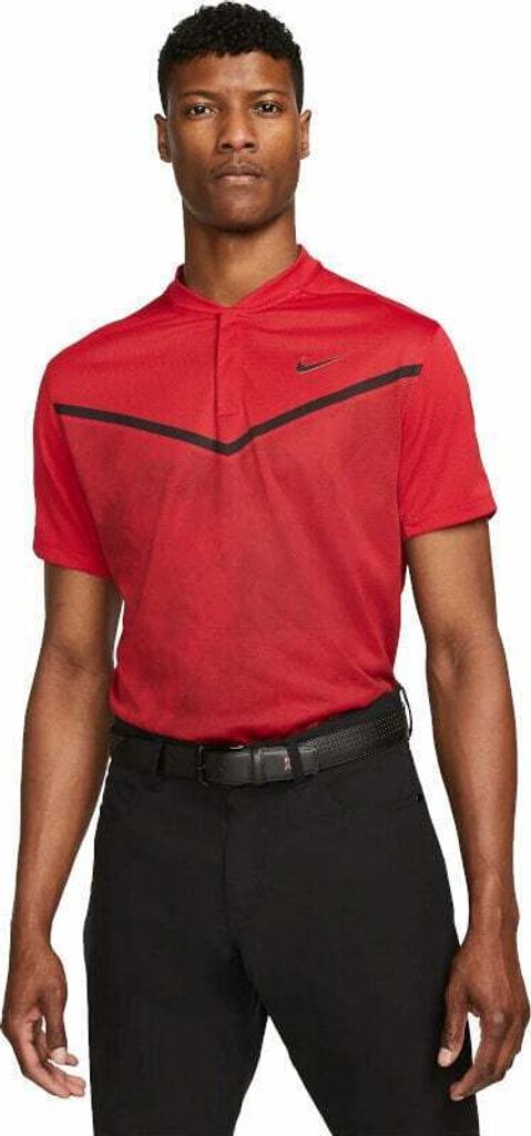 Nike Dri-Fit Tiger Woods Advantage Blade Mens Gym Red/Black 2XL Polo-Shirt