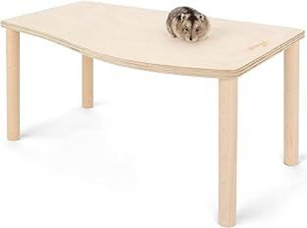Niteangel Hamster Spielpodest aus Holz für Zwerghamster, Syrische Hamster, Gerbils, Mäuse, Degus oder andere kleine Haustiere... (Holzfarben, Wav...