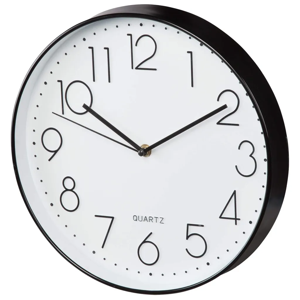 Pendule murale design pour salon grande horloge ronde silencieuse Hama