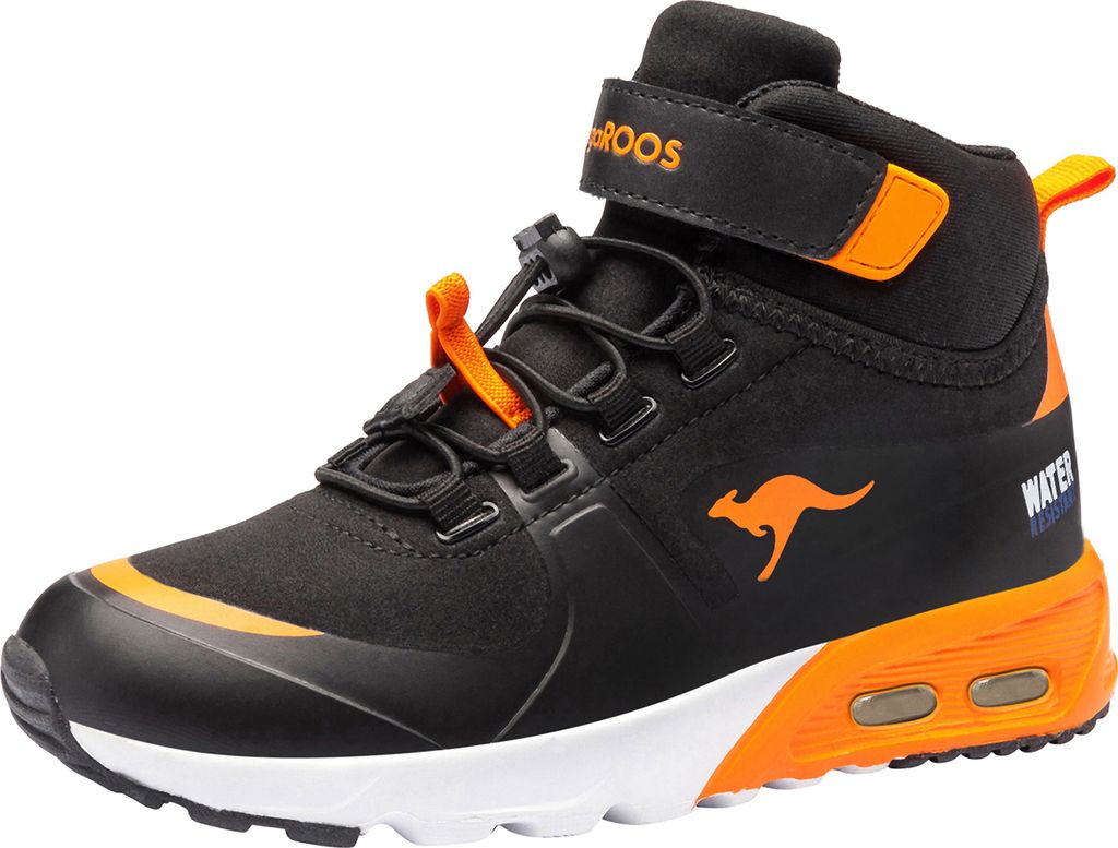 KangaROOS KX-Hydro High-Top Kinder Uni Sneaker Wasserfest schwarz/orange , Schuhgröße:31 EU