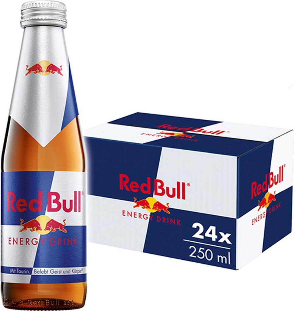 Red Bull bottiglia di vetro 24 x 250 ml confezione Immagine del prodotto 