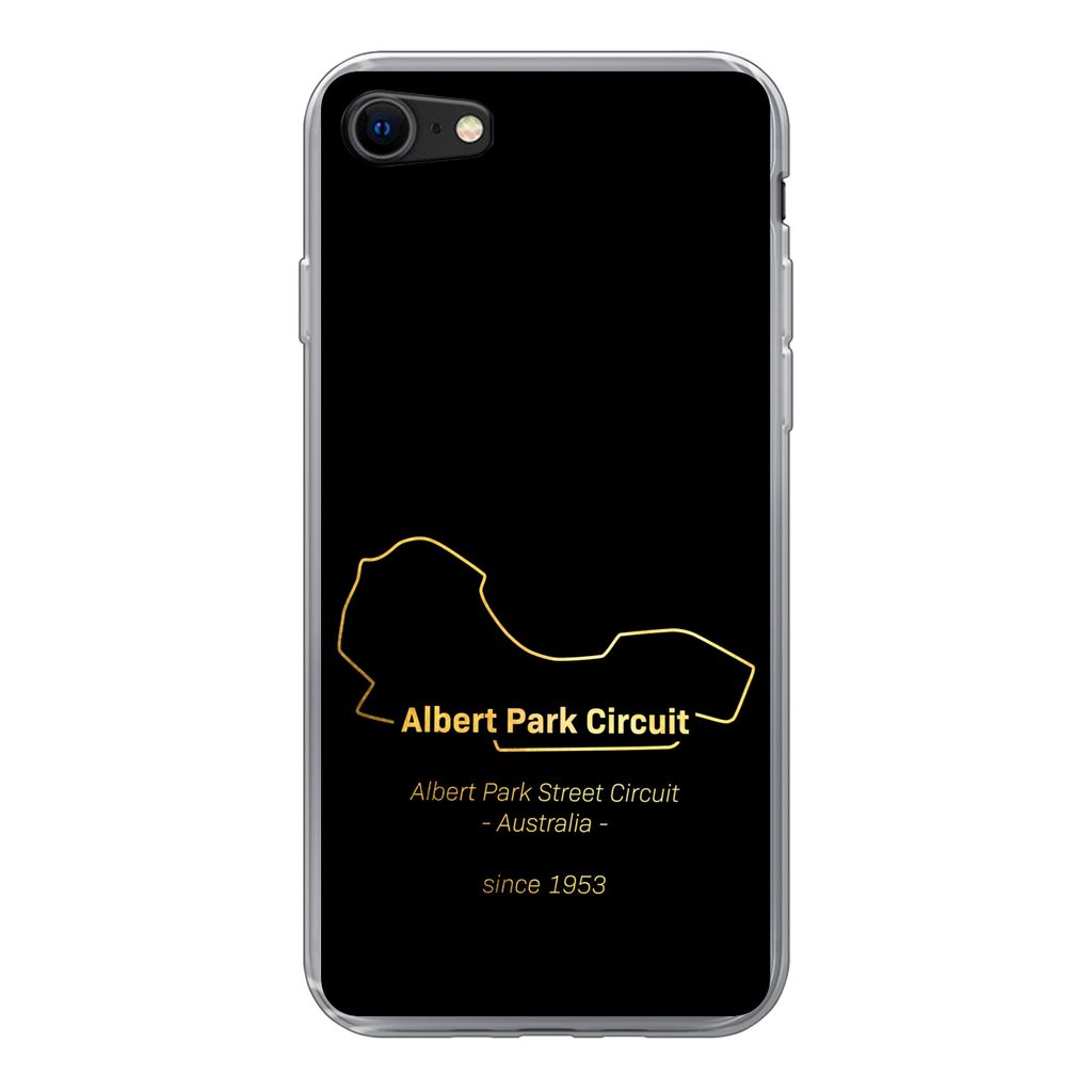MuchoWow Handyhülle Schutzhülle Hülle für iPhone SE 2022 Australien - F1 - Rennstrecke Silikon Softcase Handy Hülle - Schutzhülle
