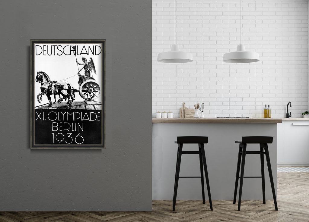 Poster - Canvas - Leinwand - 29,7 cm x 42 cm - Olympischen Spiele in Berlin