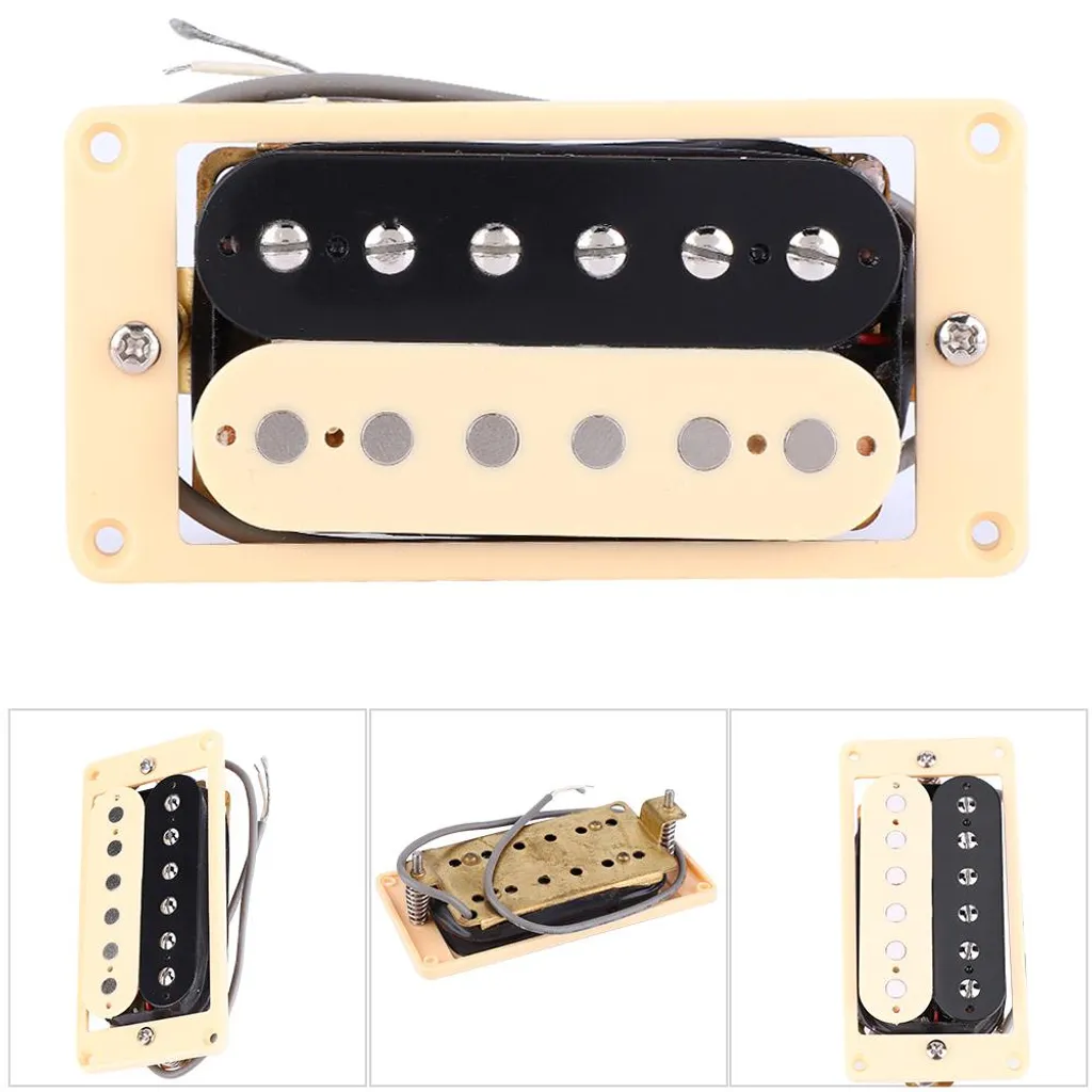 Micro Guitare Électrique GMC02 - Micro de Chevalet Jaune et Noir Style - 5