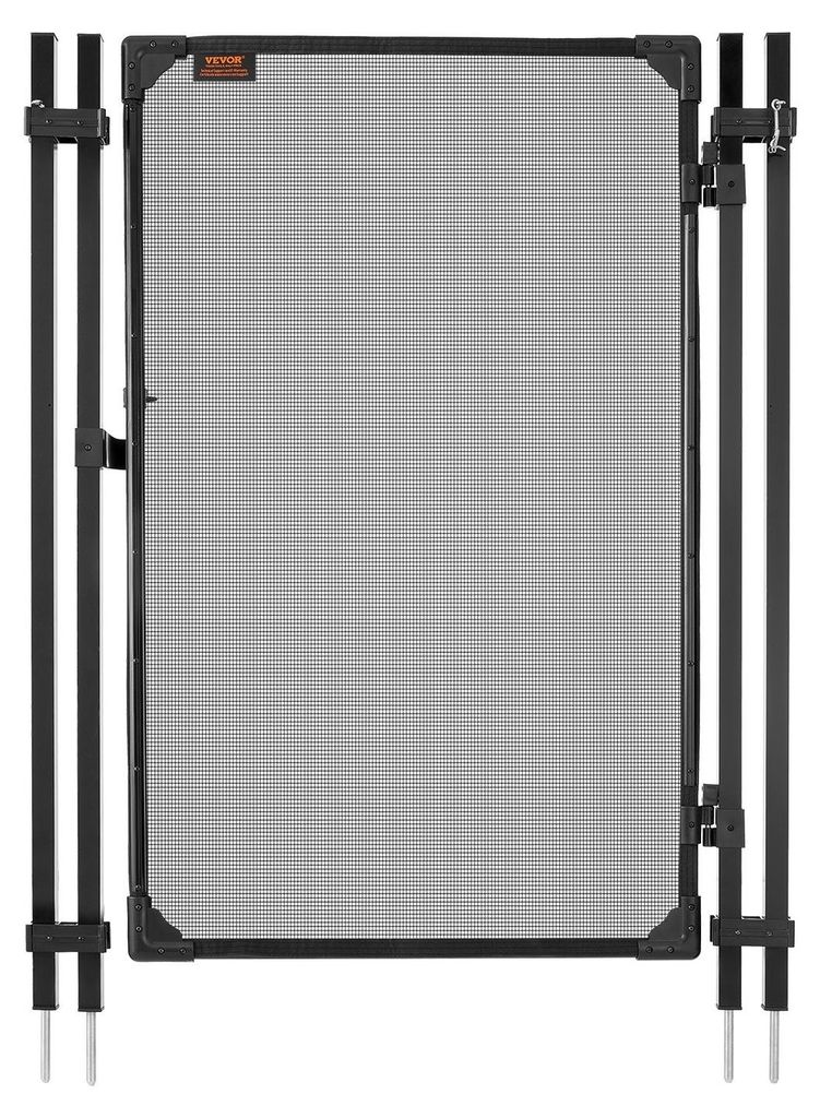 Pool Fence Gate, 1.2 x 0.75 m Inground Swimming Pool Fences Gate, Outdoor Security Fencing Door Kit with Metal Latch and Stopper, 352 gsm Teslin PV...