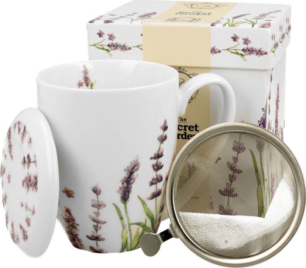 DUO FLORAL 30785 Becher 380 ml mit Teesieb CLASSIC LAVENDER Produktbild 