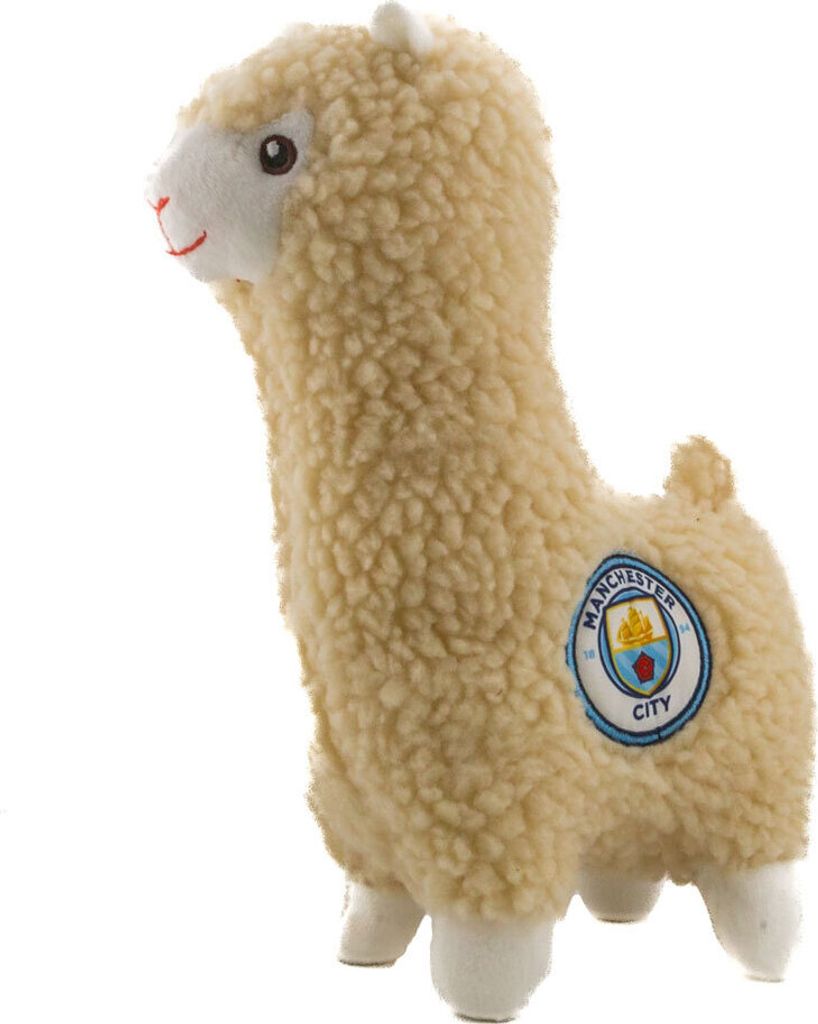 Manchester City FC - Plüsch-Spielzeug, Lama TA11591 (24 cm) (Cremefarbe/Himmelblau/Weiß)