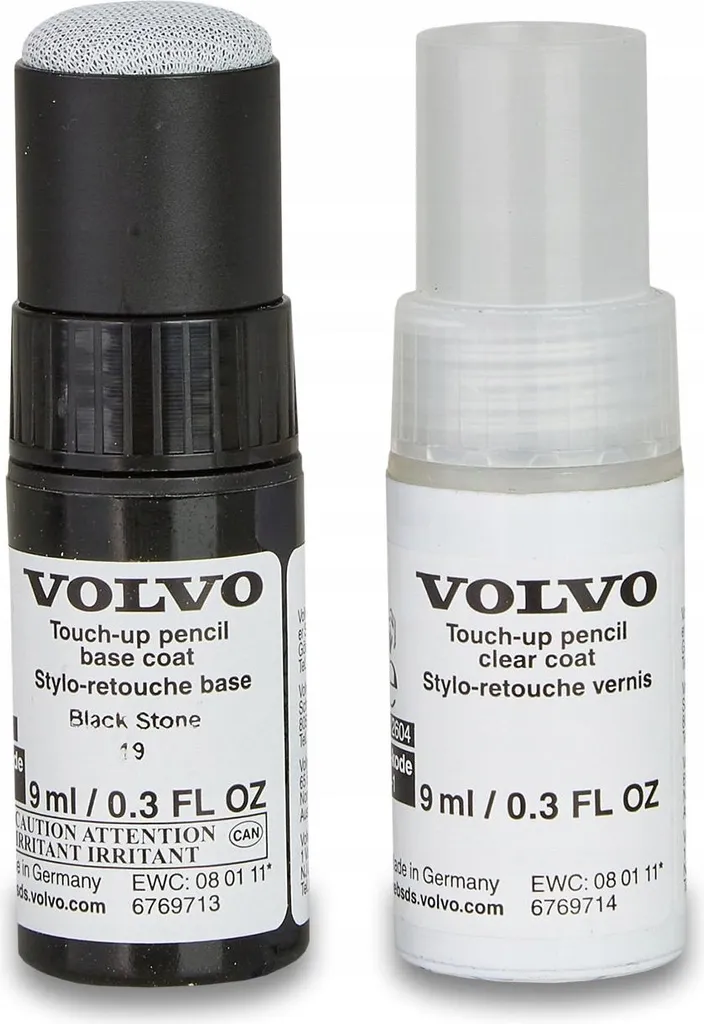 Bâton de retouche peinture VOLVO Black Stone 019 pour carrosserie