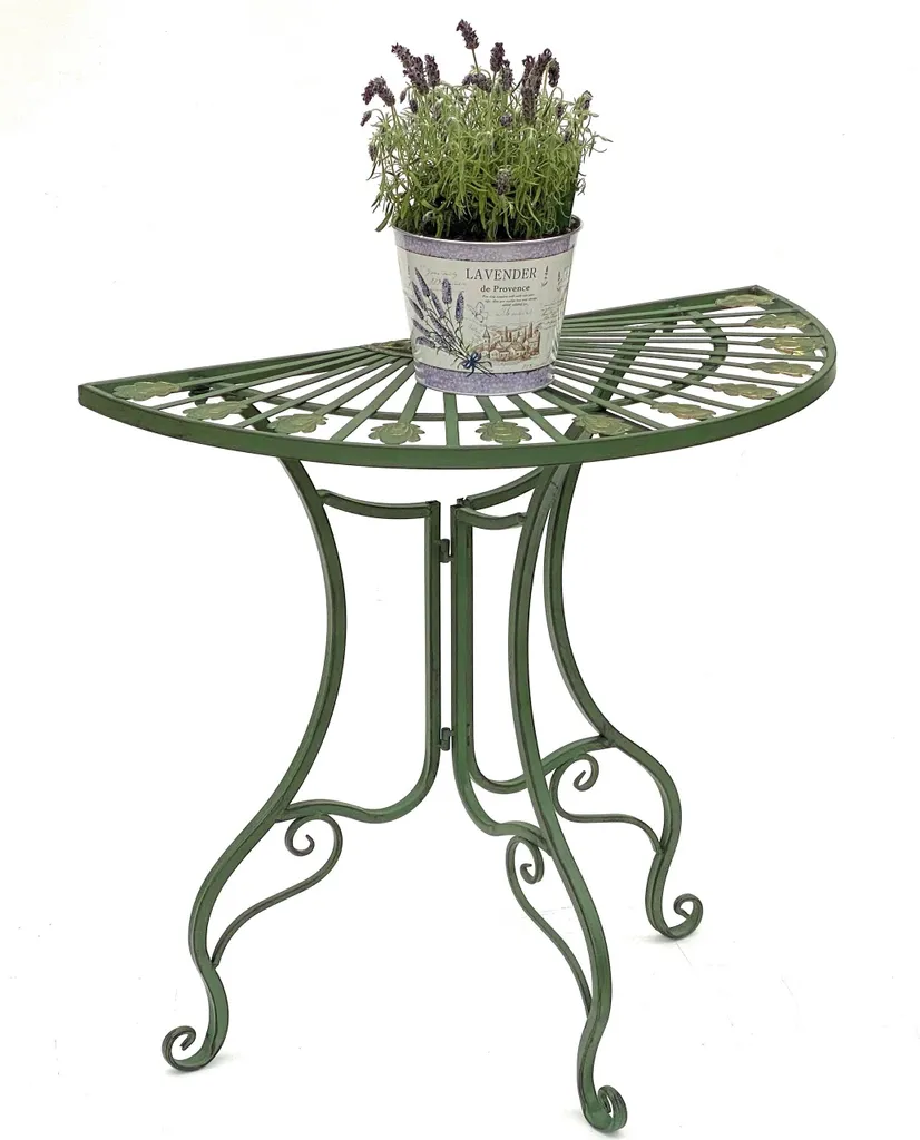 Table d'appoint murale pour entrée étroite console métal 80 cm design - 6