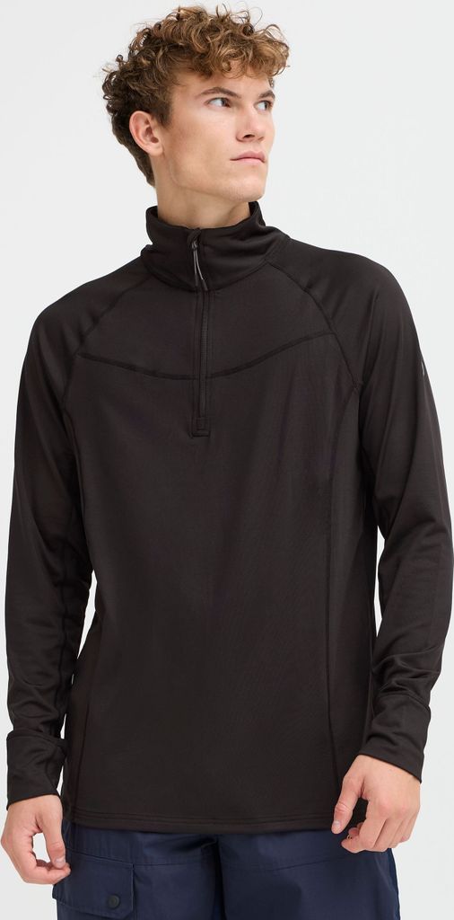 NORTH BEND NBBennet Herren Langarmshirt Longsleeve Funktionsshirt für Ski Wintersport Freizeitsport atmungsaktiv mit Flatlock-Nähte Stehkragen