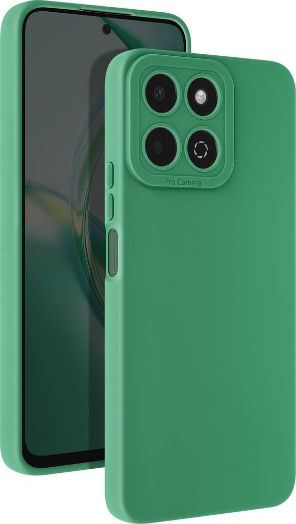 Avizar, SoftGlow Silikonhülle für Honor 200 Smart, geschützte Kamera, Grün
