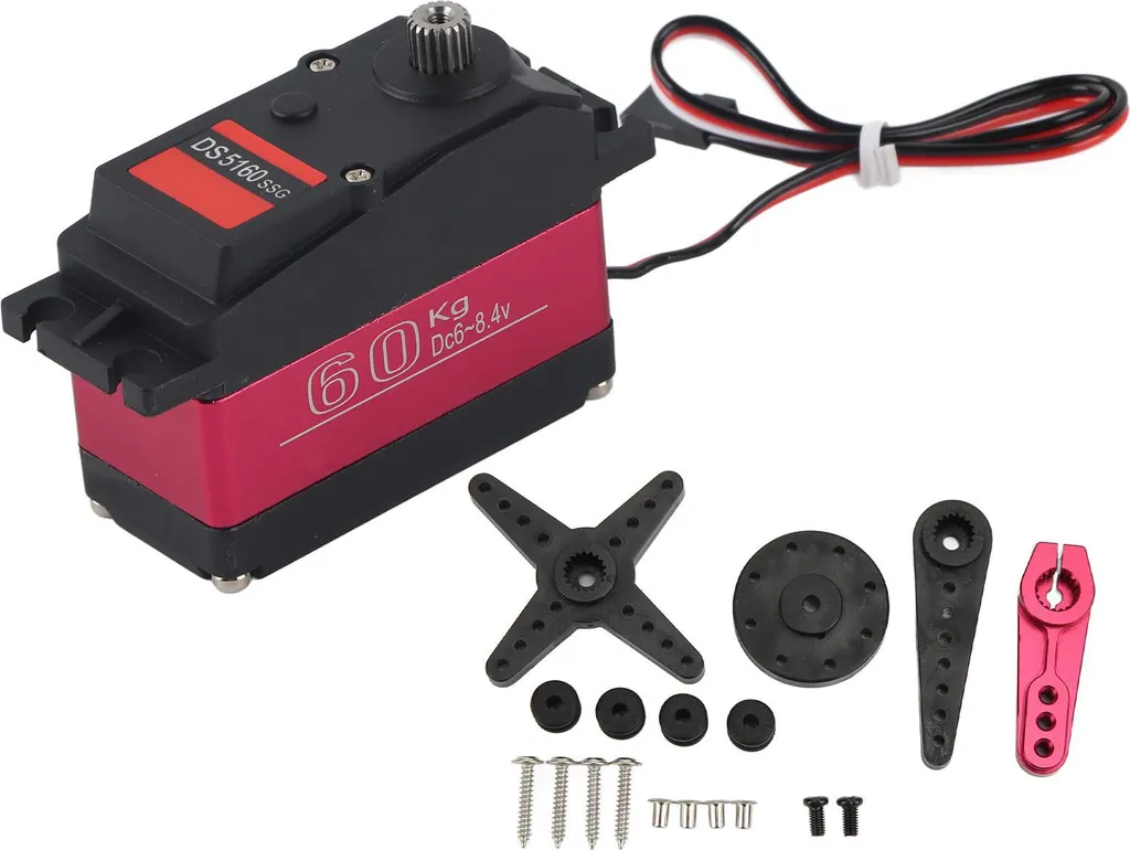 Servo DS5160 grande torsion 60kg en acier inoxydable ultra résistant