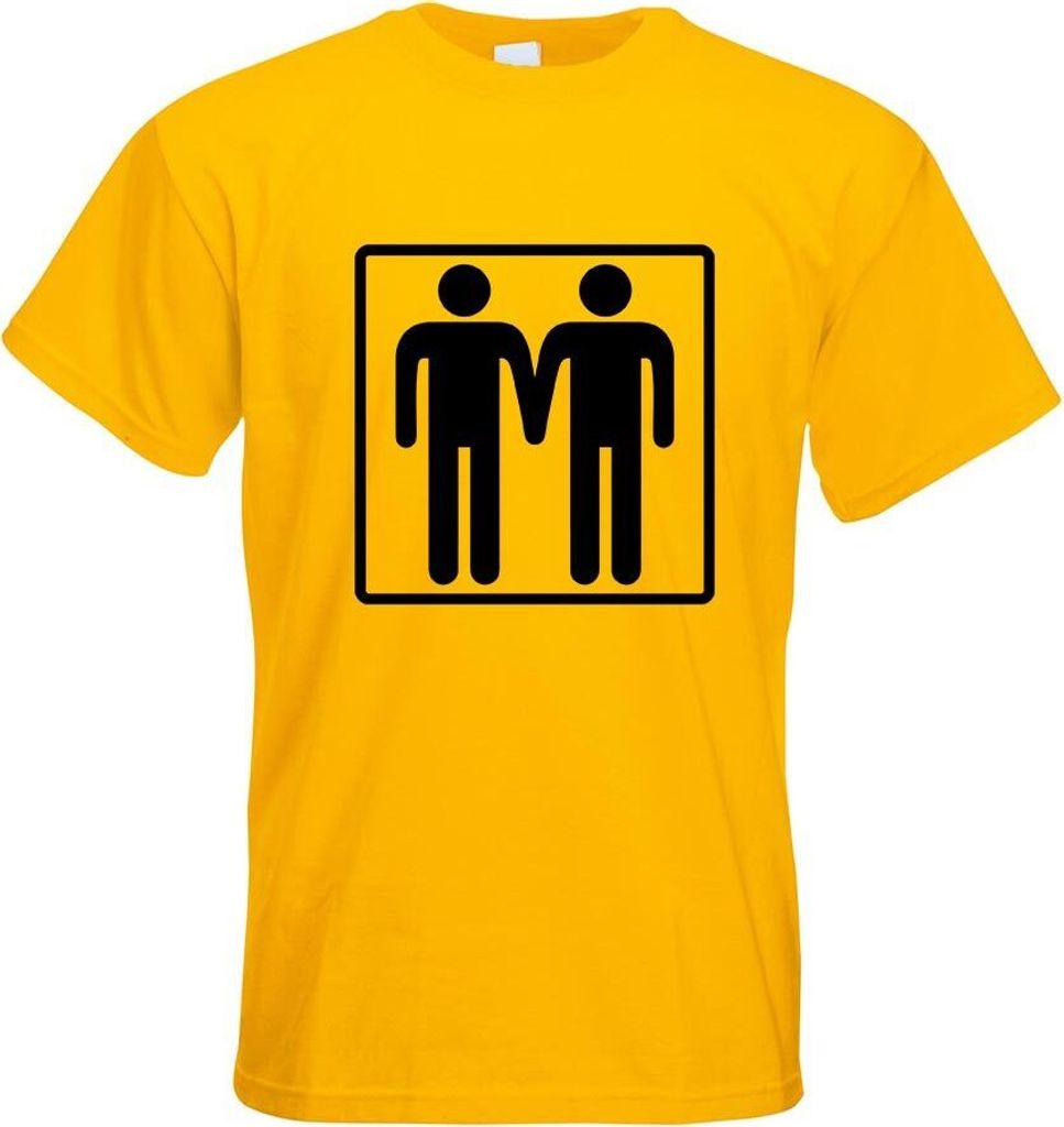 Kiwistar - T-Shirt - gelb - Schwul Motiv Bedruckt Funshirt Design Print - mit Motiv Bedruckt - Funshirt Design - Sport - Freizeit - Herren - M