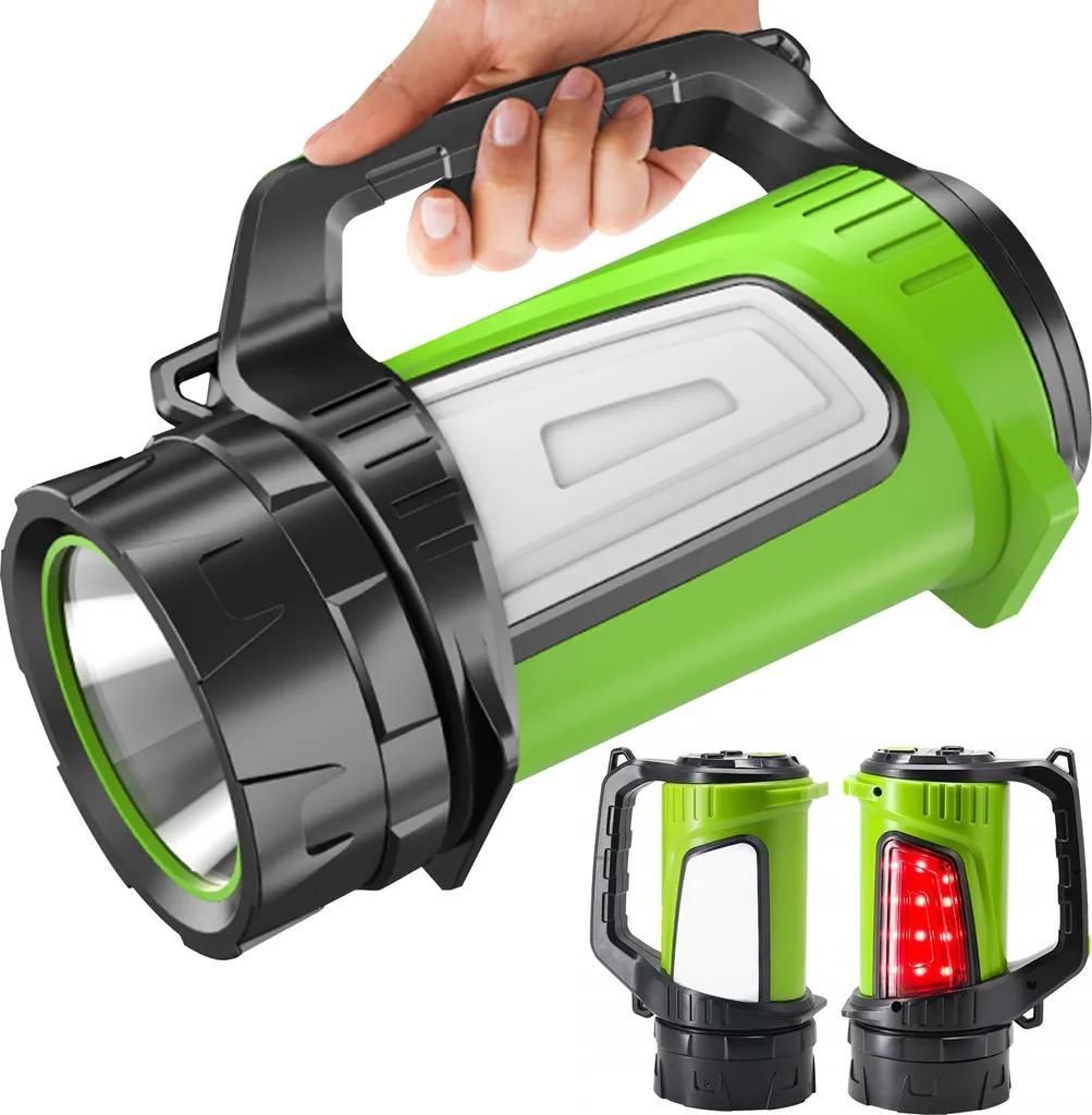 LED 3in1 Taschenlampen Wiederaufladbare Taschenlampe für Camping Outdoor USB Powerbank Funktion 3 Leuchtmodi 5W XM-L-T6 Kaltweiß 6500K 3.7V 3x186...
