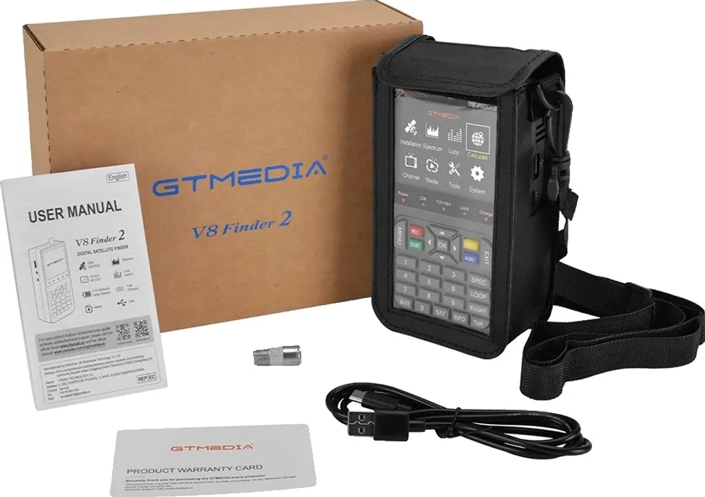 Sat Finder Portatile per Camper LCD 3.5" | Batteria Litio | Kit Viaggio
