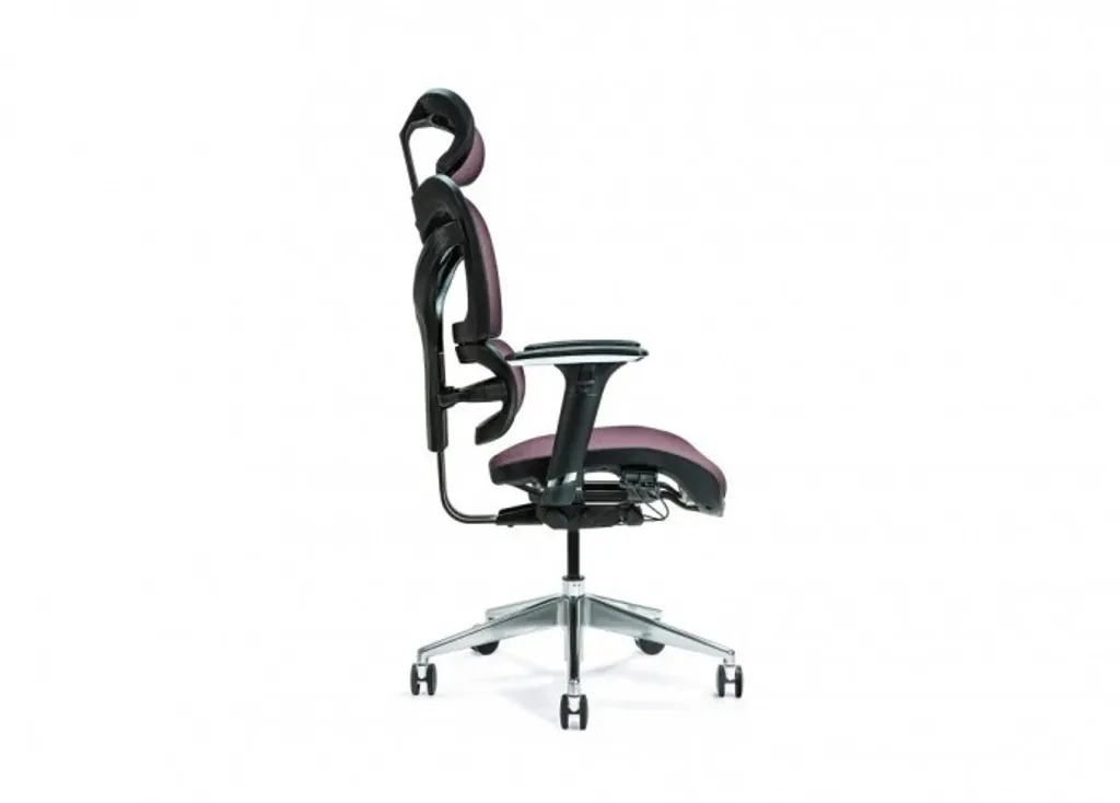 Fauteuil de bureau ergonomique ERGO 600 prune pour travail prolongé