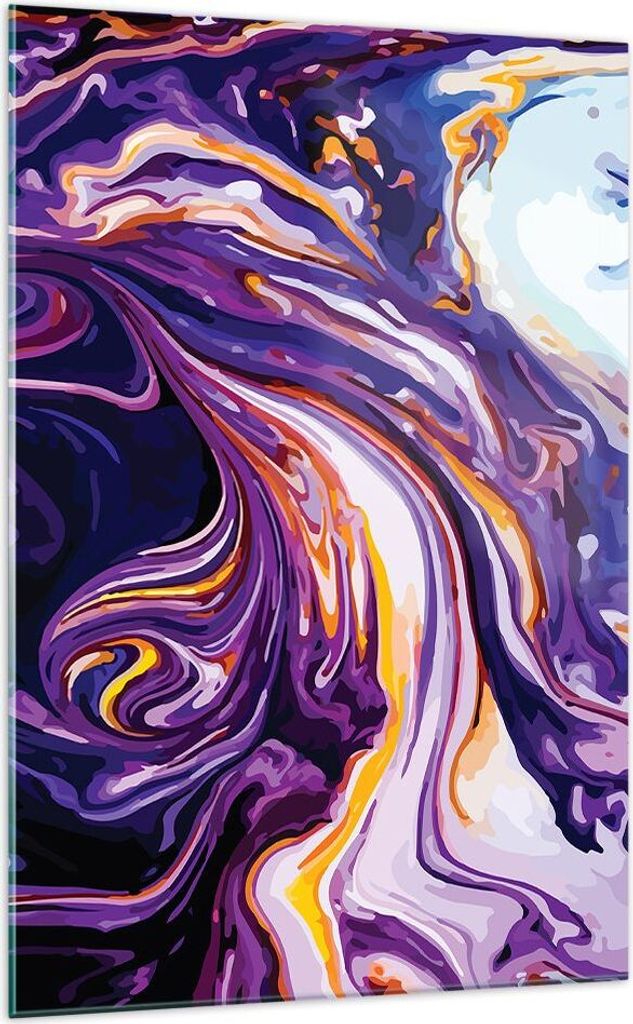 Bilder auf glas - Einteilig - Abstraktion modern - 70x100cm - Glasbilder - Wandbilder - Bilder - zum Aufhängen bereit - Wanddekoration aus Glas - ...