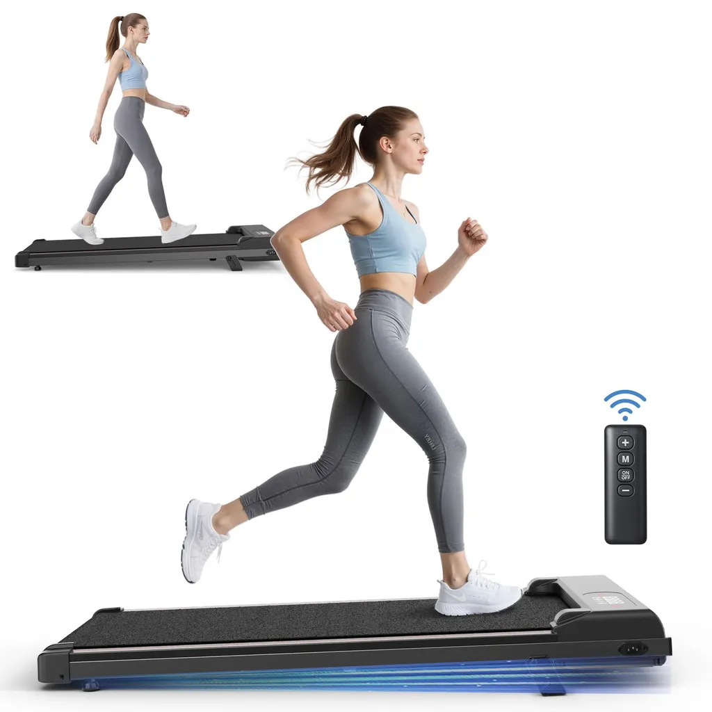 Tapis de marche inclinable pour sport à domicile vitesse 8 km/h noir