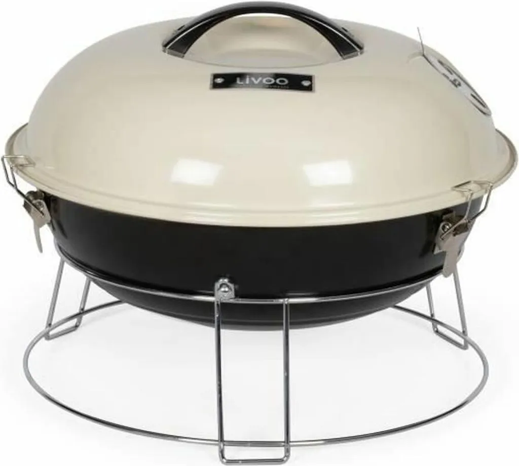 Petit Barbecue d'Appoint Rond Livoo 34cm pour Camping et Pique-nique Chic